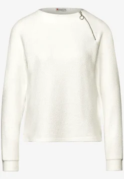 Strukturshirt mit Zipper
