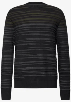 Strukturstreifen Pullover
