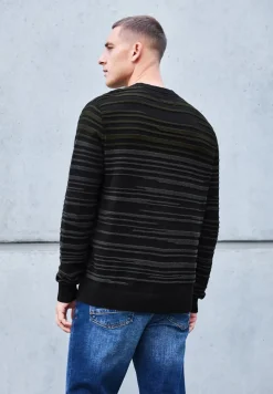 Strukturstreifen Pullover