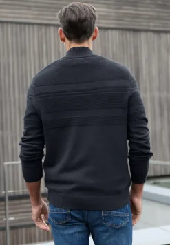 Strukturstreifen Pullover