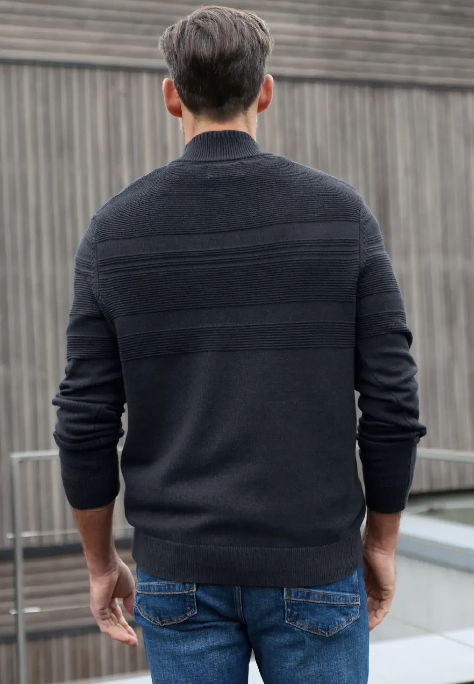 Strukturstreifen Pullover