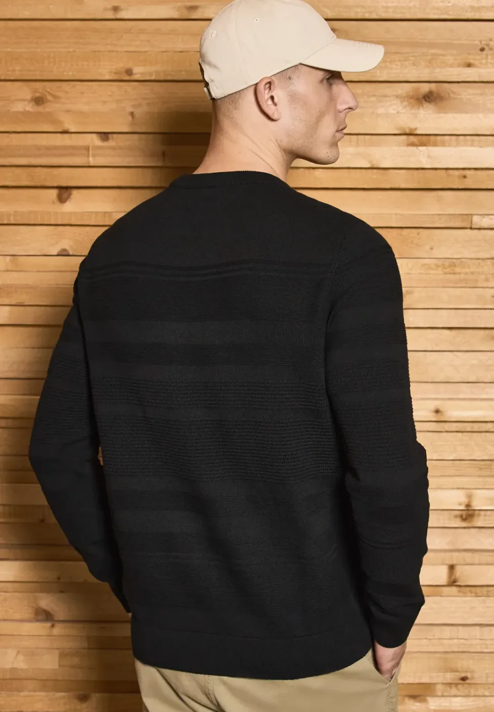 Strukturstreifen Pullover