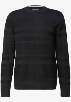 Strukturstreifen Pullover