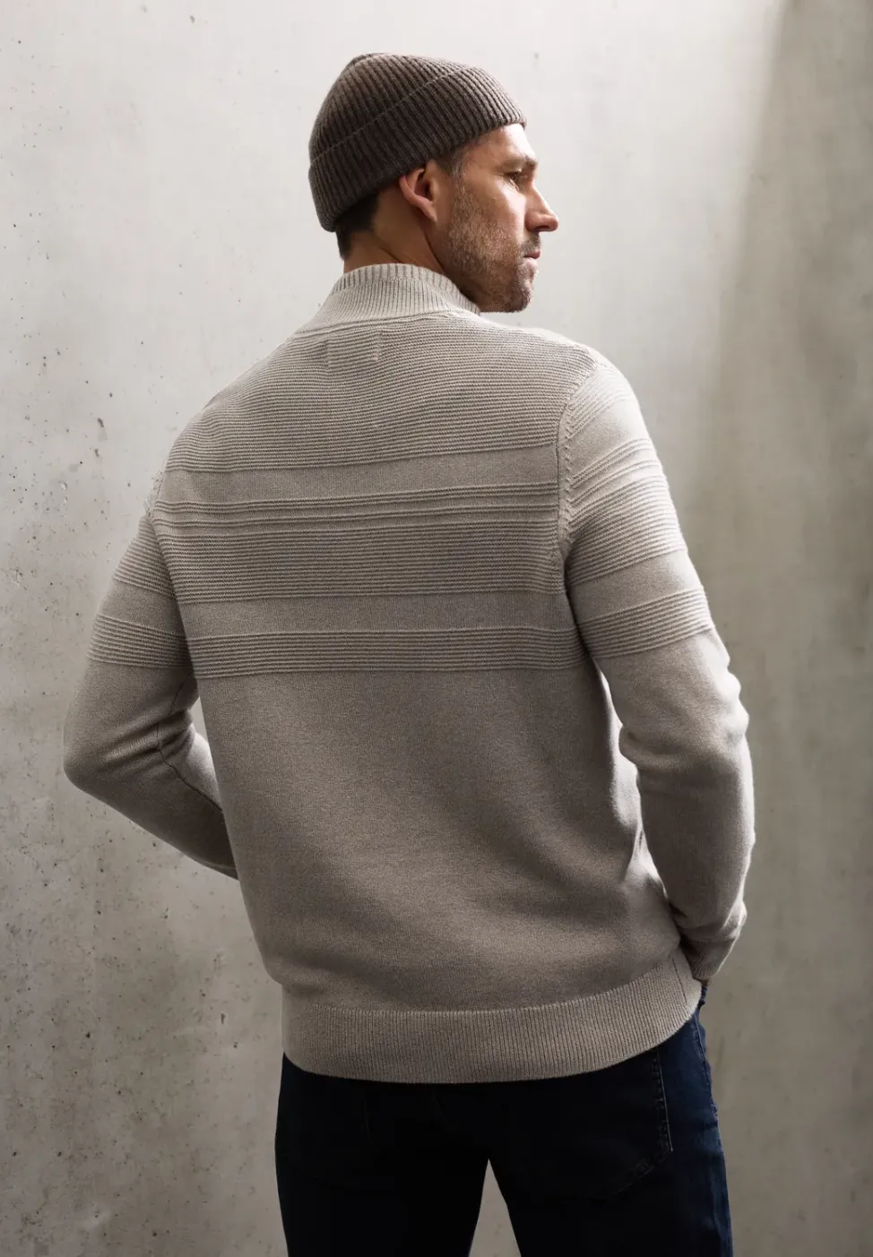 Strukturstreifen Pullover