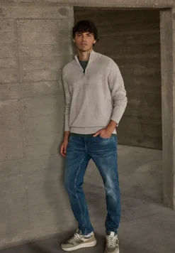 Strukturstreifen Pullover