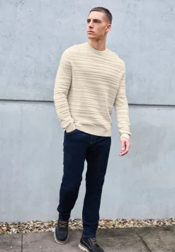 Strukturstreifen Pullover