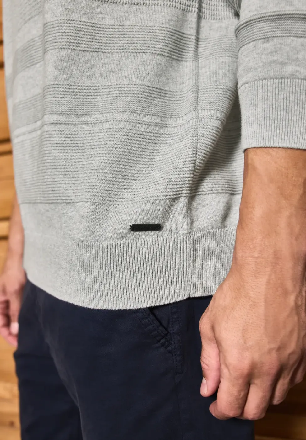 Strukturstreifen Pullover