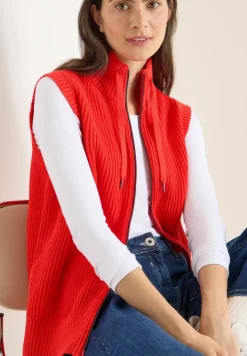 Strukturweste mit Zipper