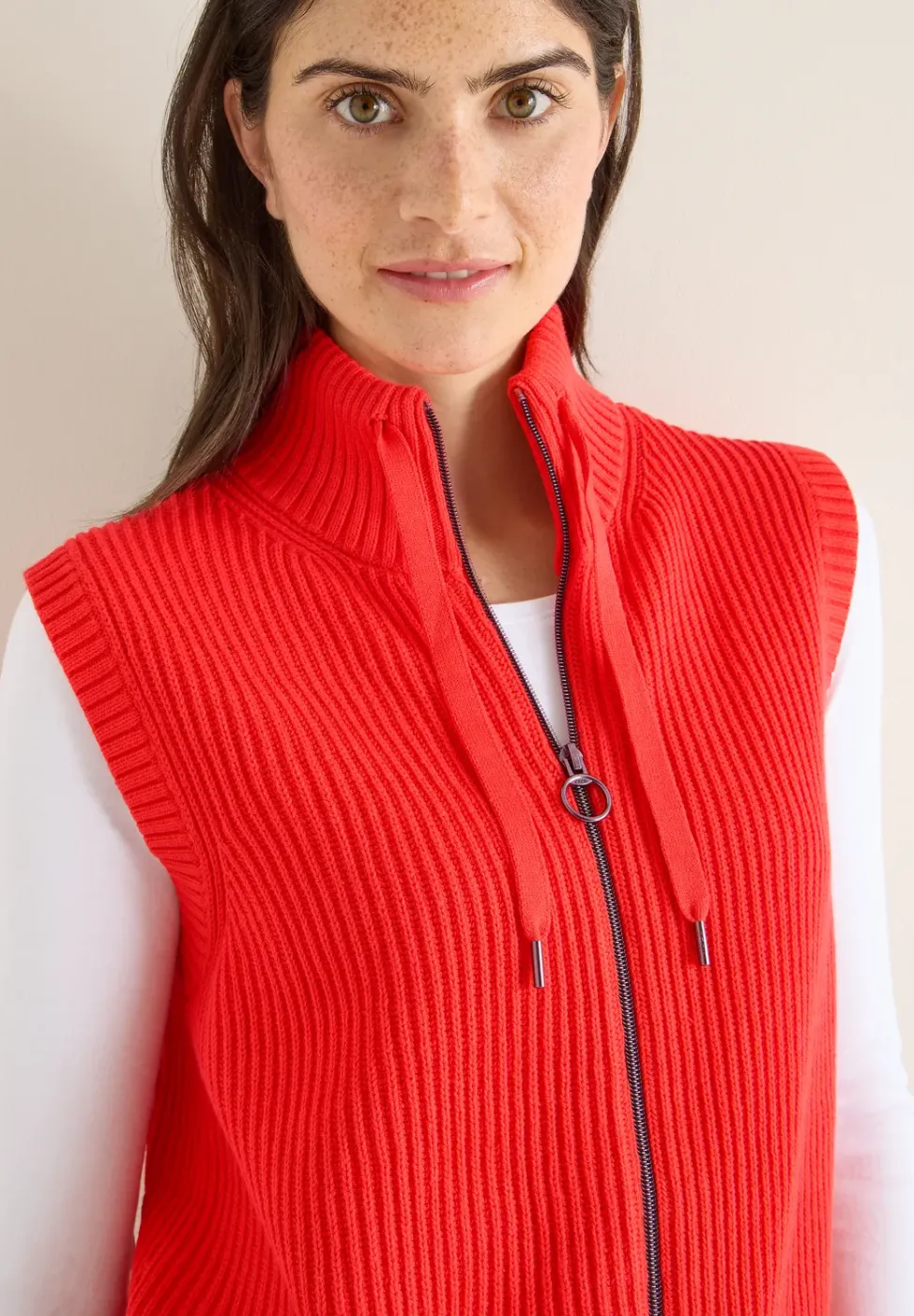 Strukturweste mit Zipper