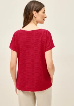 Struktushirt in Unifarbe