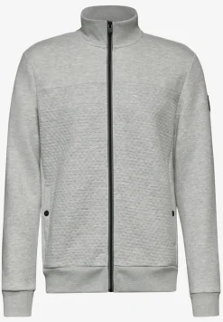 Sweatjacke mit Materialmix
