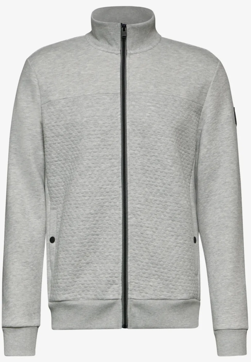 Sweatjacke mit Materialmix