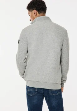 Sweatjacke mit Materialmix