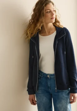 Sweatjacke mit Struktur