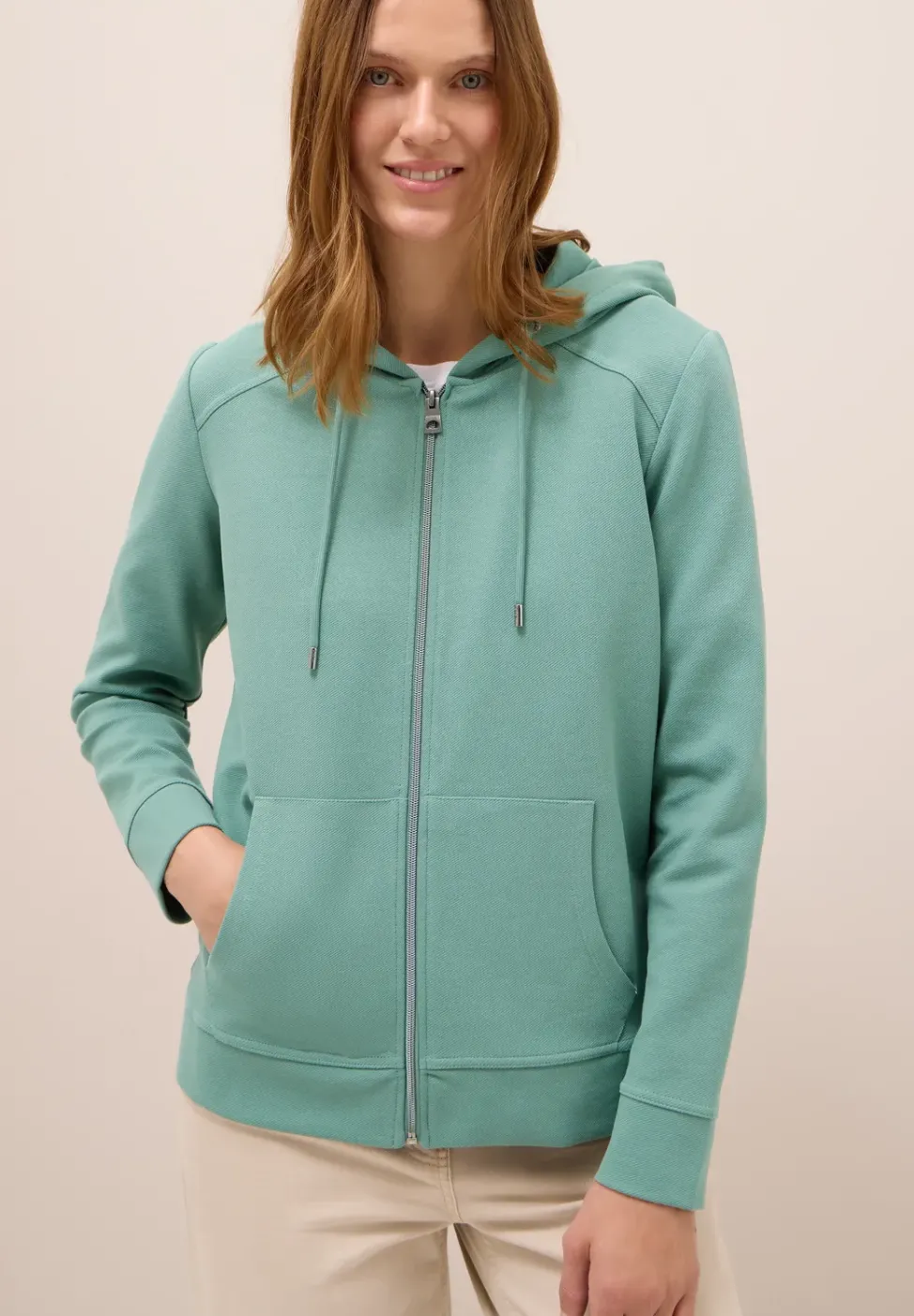 Sweatjacke mit Struktur
