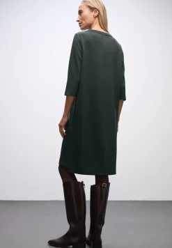 Sweat-Kleid mit Schlitzen