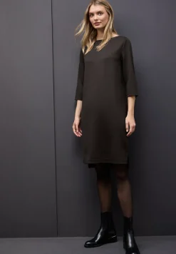 Sweat-Kleid mit Schlitzen