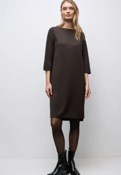 Sweat-Kleid mit Schlitzen