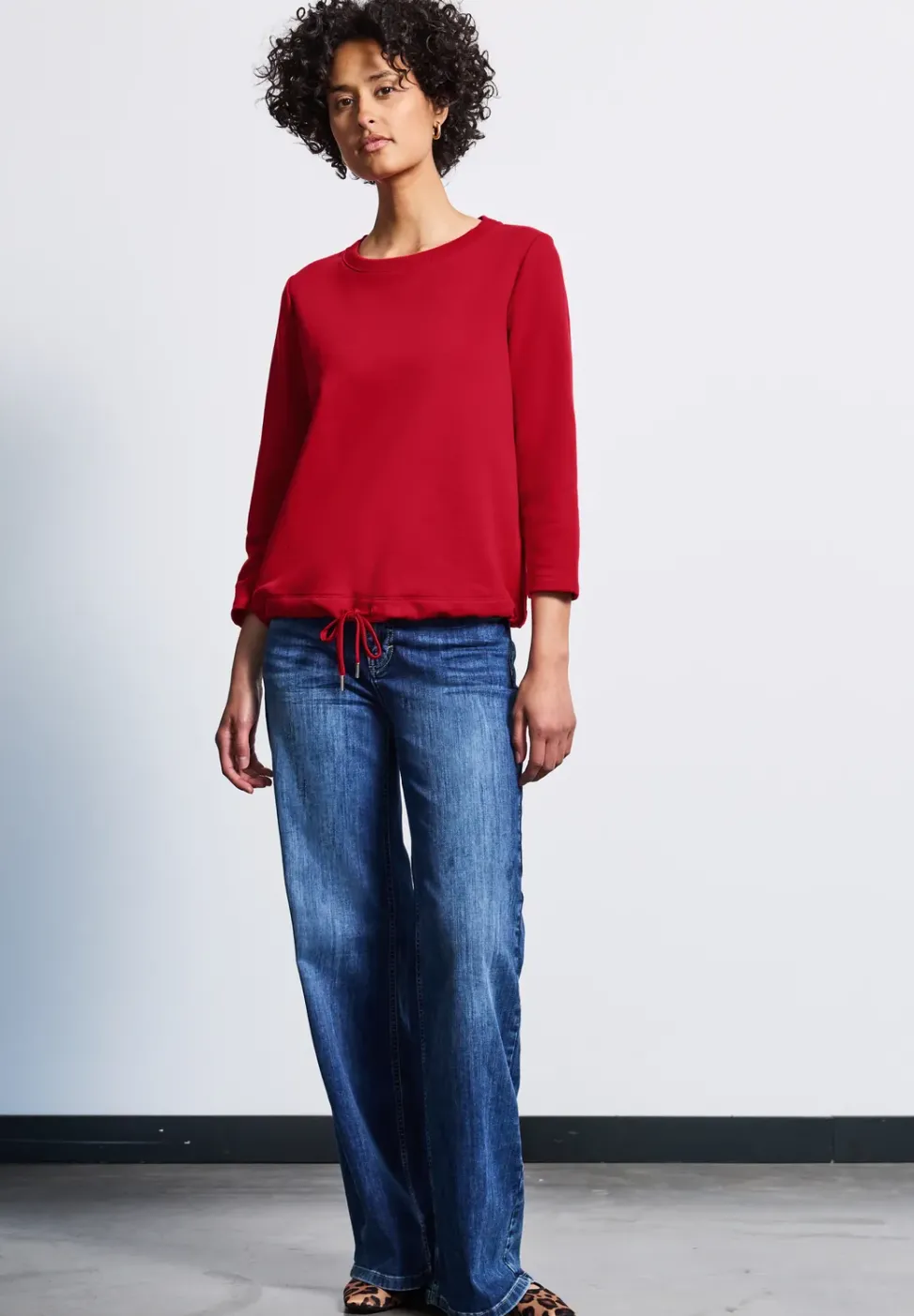Sweatshirt in Unifarbe