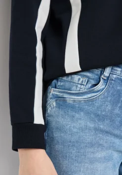 Sweatshirt mit Colorblock Details