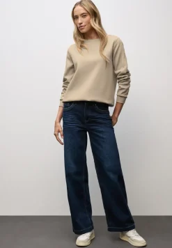 Sweatshirt mit Rippdetail