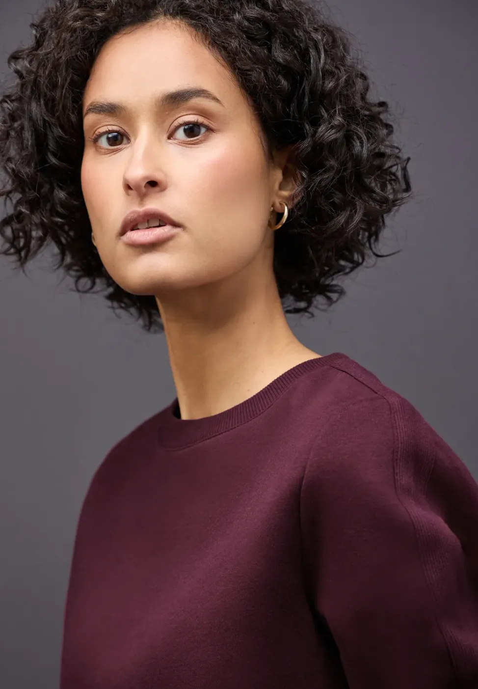 Sweatshirt mit Rippdetail