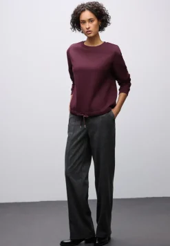 Sweatshirt mit Rippdetail
