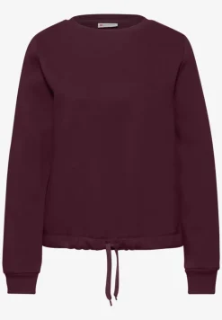Sweatshirt mit Rippdetail