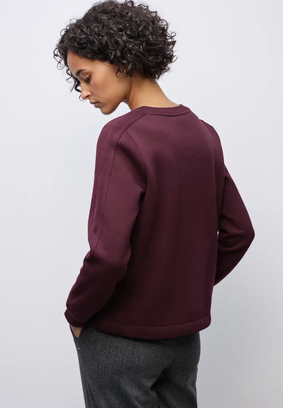 Sweatshirt mit Rippdetail