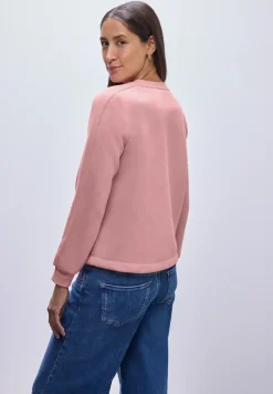 Sweatshirt mit Rippdetail