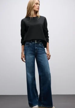 Sweatshirt mit Rippdetail