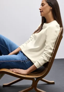 Sweatshirt mit Rippdetail