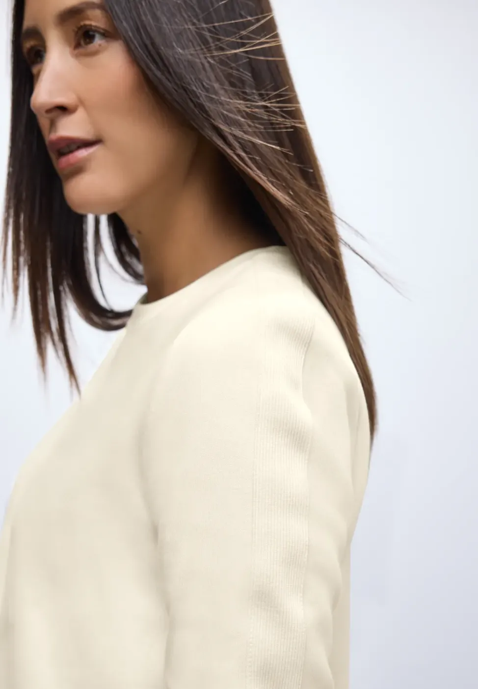 Sweatshirt mit Rippdetail