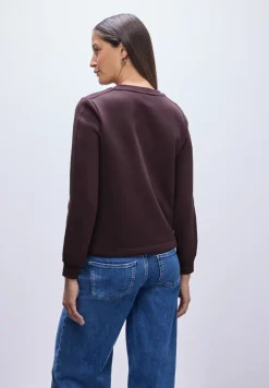 Sweatshirt mit Rippdetail