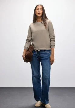 Sweatshirt mit Rippdetail