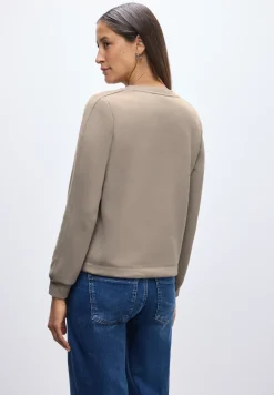 Sweatshirt mit Rippdetail