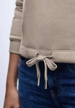 Sweatshirt mit Rippdetail