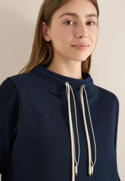 Sweatshirt mit Strickärmeln