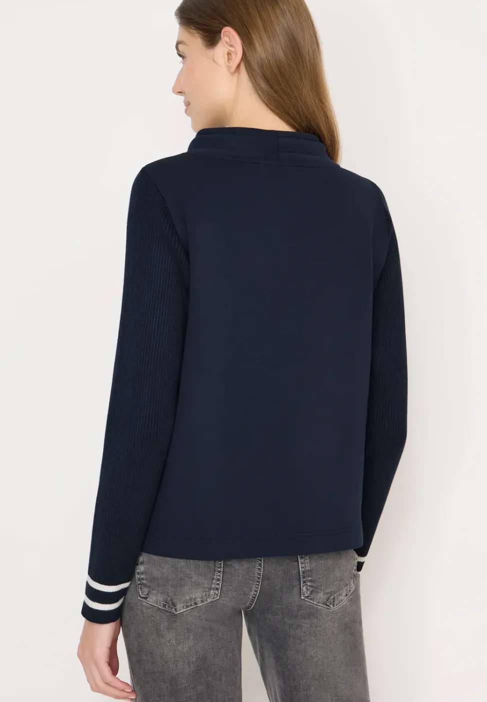 Sweatshirt mit Strickärmeln