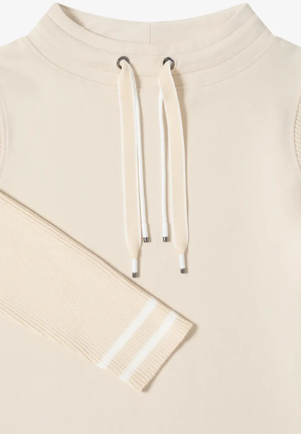 Sweatshirt mit Strickärmeln