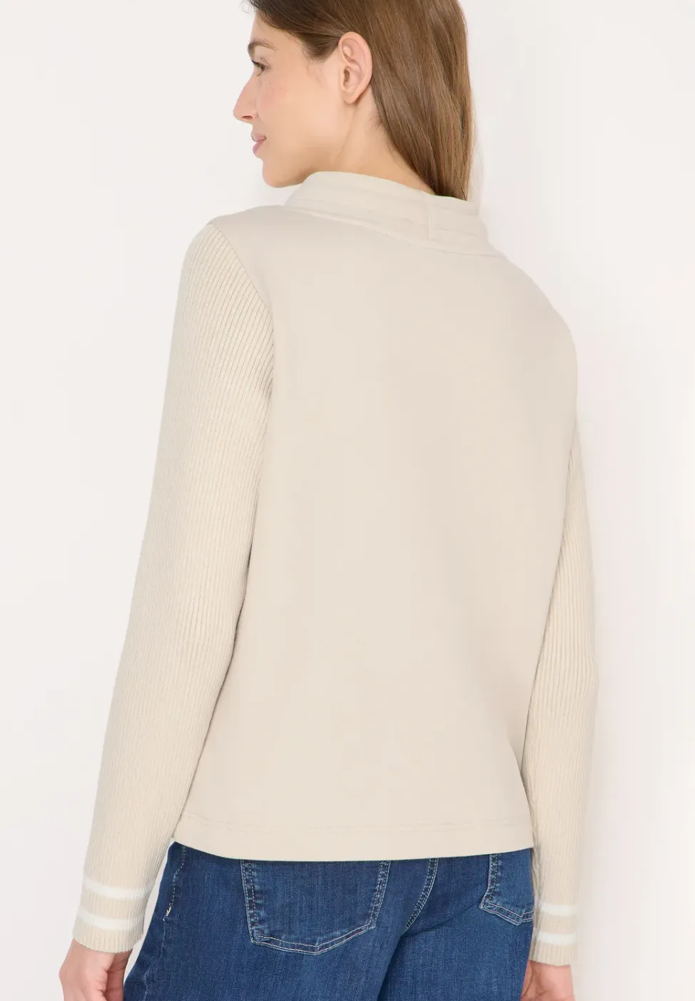 Sweatshirt mit Strickärmeln