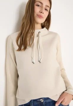 Sweatshirt mit Strickärmeln