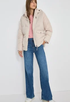 Teddy Jacke mit Strukturmix