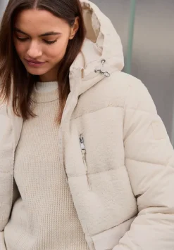 Teddy Jacke mit Strukturmix