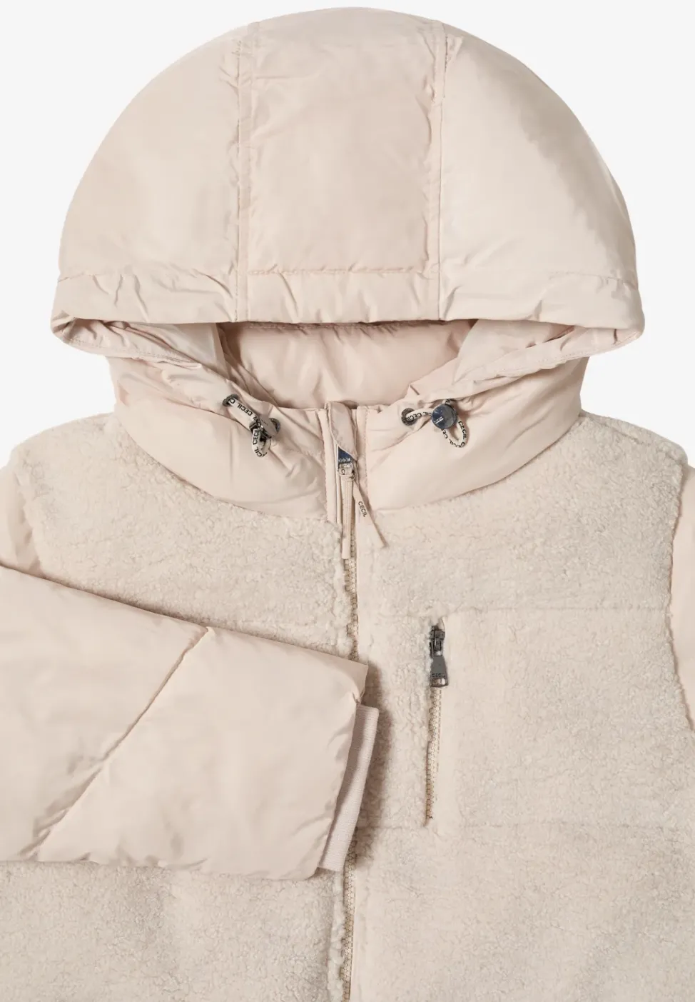 Teddy Jacke mit Strukturmix