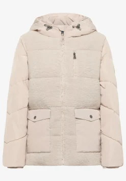 Teddy Jacke mit Strukturmix