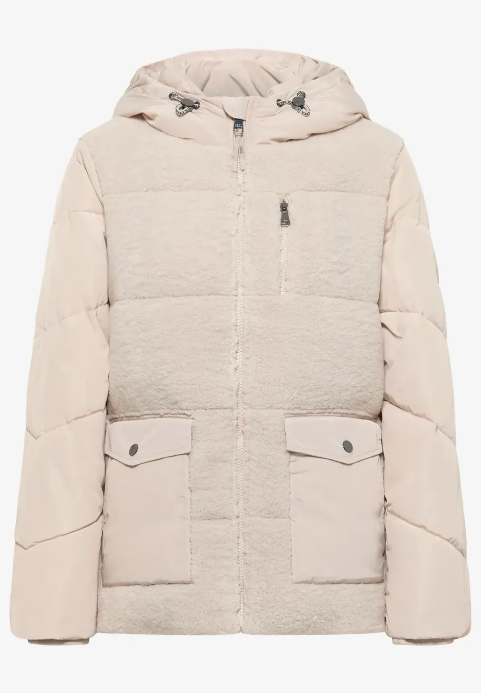 Teddy Jacke mit Strukturmix