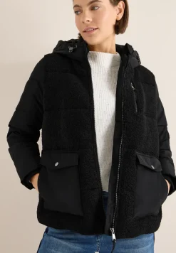 Teddy Jacke mit Strukturmix