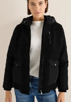 Teddy Jacke mit Strukturmix