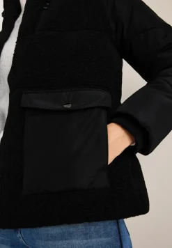 Teddy Jacke mit Strukturmix